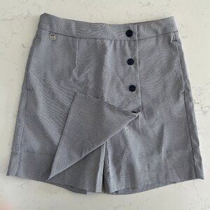 Nivo Benita Houndstooth Print Modern Classic Golf Pickleball Skort Blk Wht Sz 0